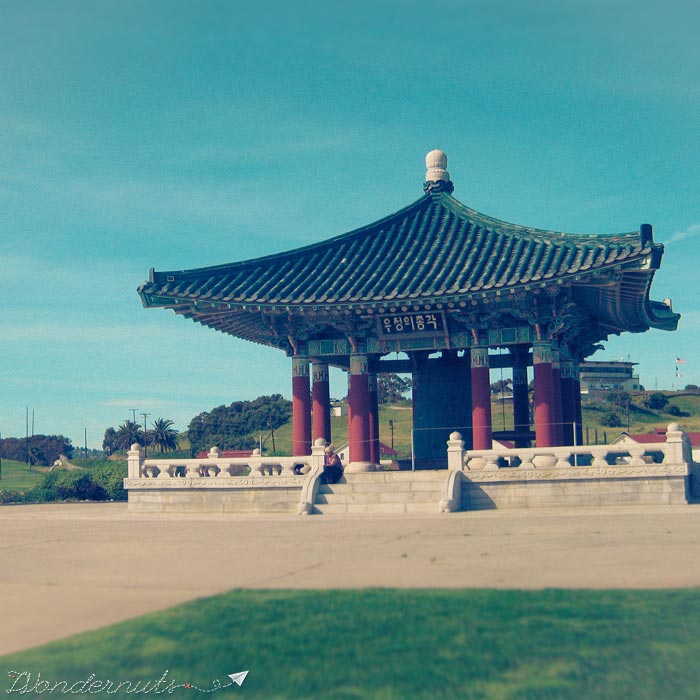 The Belfry of Friendship that houses the Korean Bell of Friendship in San Pedro, CA.