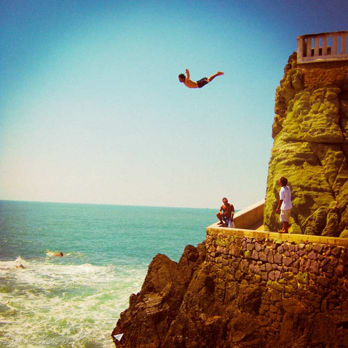 Cliff-diver in Mazatlan