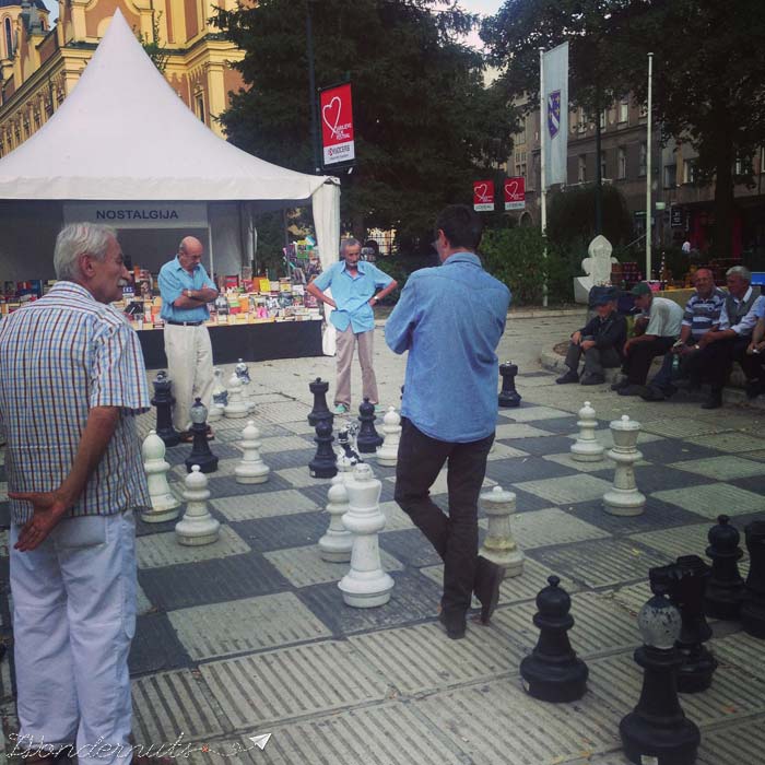 Life-sized chess game in Sarajevo. 