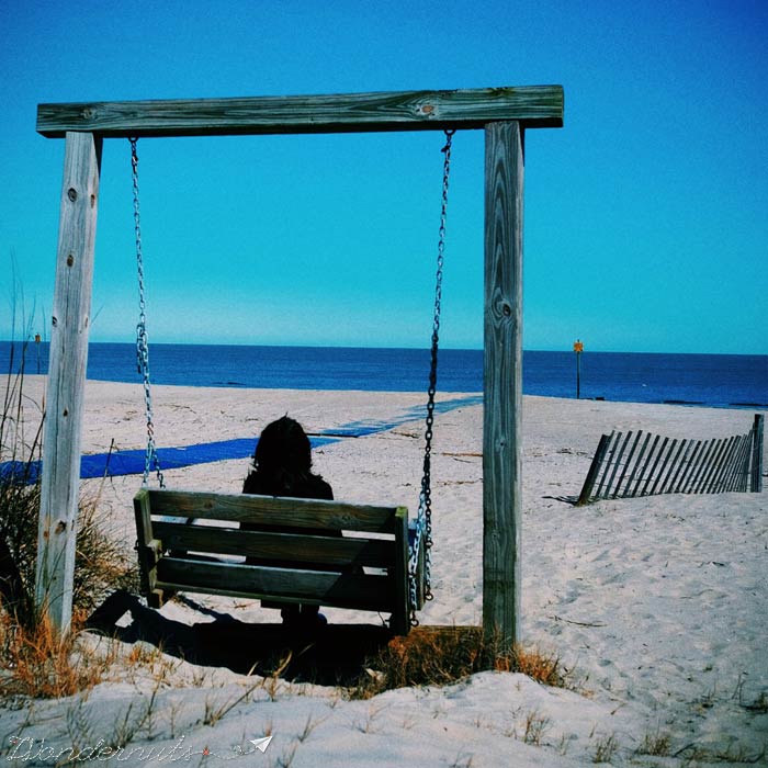 Swings built in?! It's like a patio rocking chair...but for your beach!