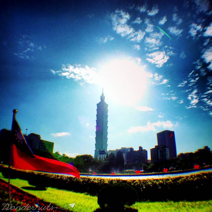 Taipei 101 from the Sun Yet San Memorial.